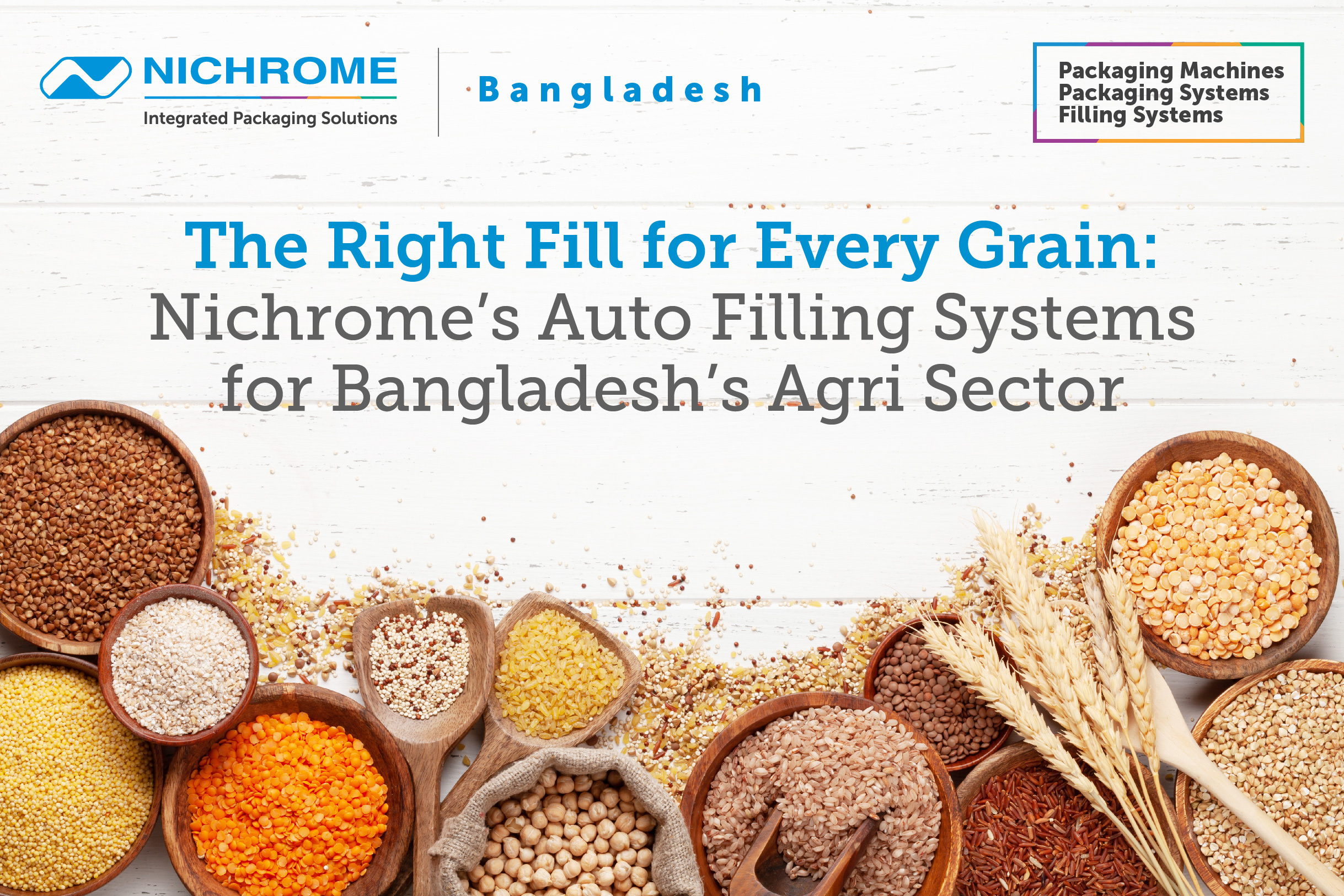 Automatic rice packaging machine operating in a food processing unit in Bangladesh