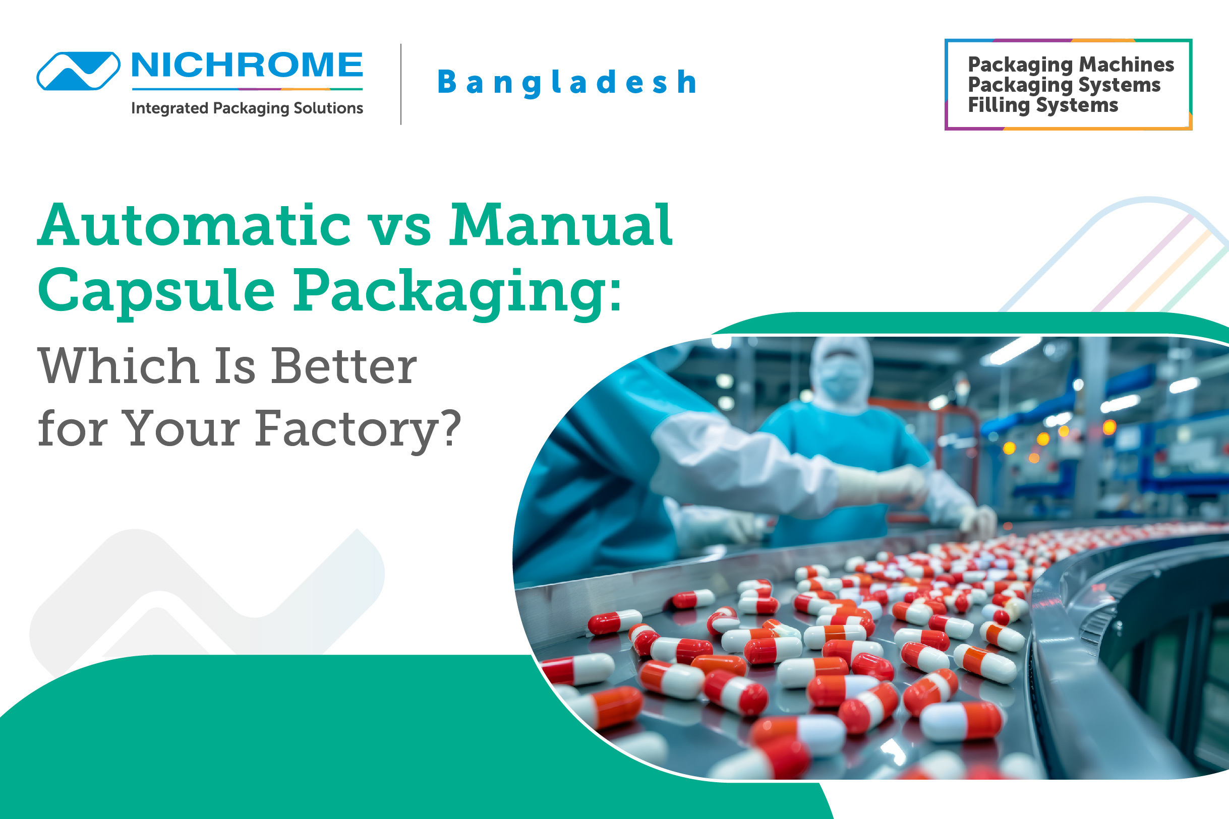 Automatic capsule packaging machine filling capsules in a pharmaceutical factory in Bangladesh